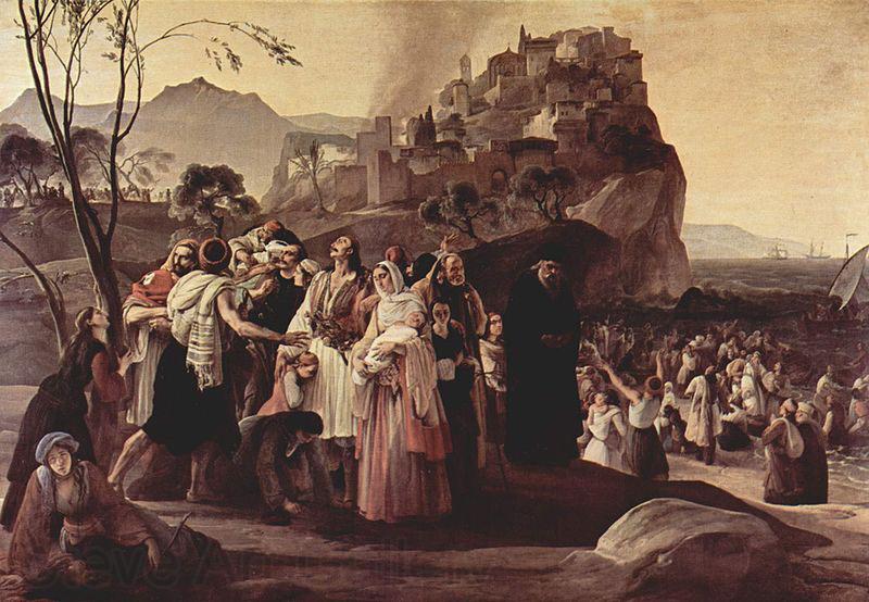 Francesco Hayez Die Fluchtlinge von Parga Germany oil painting art